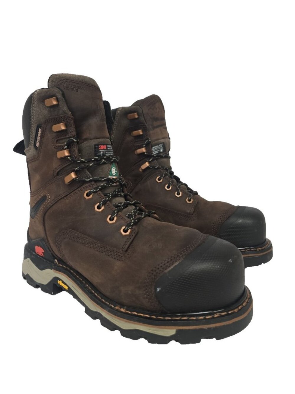 Kodiak Men's Neragon 8" Composite Toe Waterproof Work Boot Brown Size 7.5W
